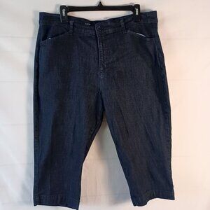 St. John’s Bay Denim Capris Women’s Size 16 High Rise 19” Inseam Excellent